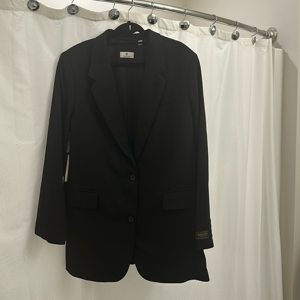 Babaton Black Single-Breasted Blazer